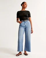 Curve Love High Rise Cropped Wide Leg Jean