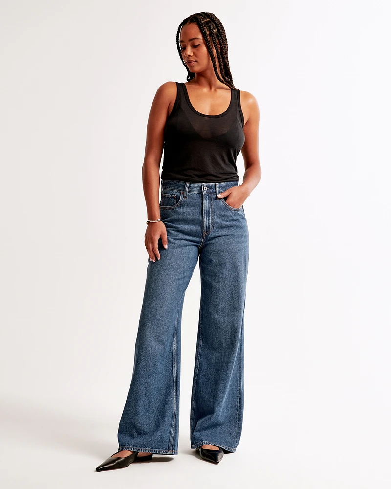 Curve Love High Rise Wide Leg Jean