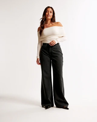 Curve Love High Rise Wide Leg Jean