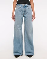 Mid Rise Baggy Bootcut Jean