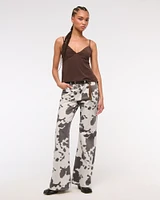 Mid Rise Baggy Bootcut Jean