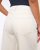 Linen-Blend Ultra Wide Leg Jean