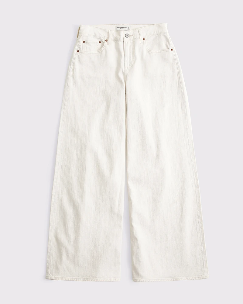 Curve Love Linen-Blend Ultra Wide Leg Jean