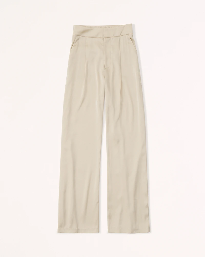 Tailored Satin Wide Leg Pant