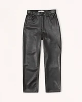 Vegan Leather Ankle Straight Pant