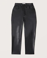 Curve Love Vegan Leather Ankle Straight Pant