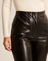 Curve Love Vegan Leather Slim Flare Pant