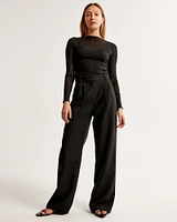 A&F Sloane Tailored Wide Leg Pant