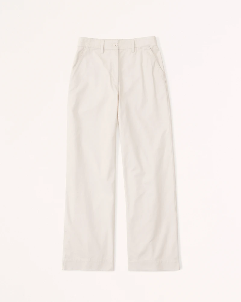 Twill Wide Leg Pant