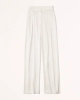 Satin Tailored Wide Leg Pant