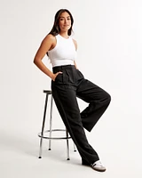 Curve Love A&F Sloane Tailored Wide Leg Pant