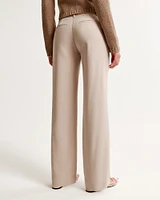 Mid Rise Tailored Straight Pant