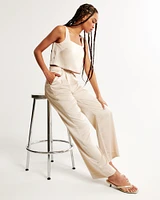 A&F Sloane Tailored Satin Pant