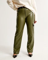 Curve Love Vegan Leather Cargo 90s Relaxed Pant