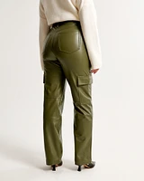 Curve Love Vegan Leather Cargo 90s Relaxed Pant