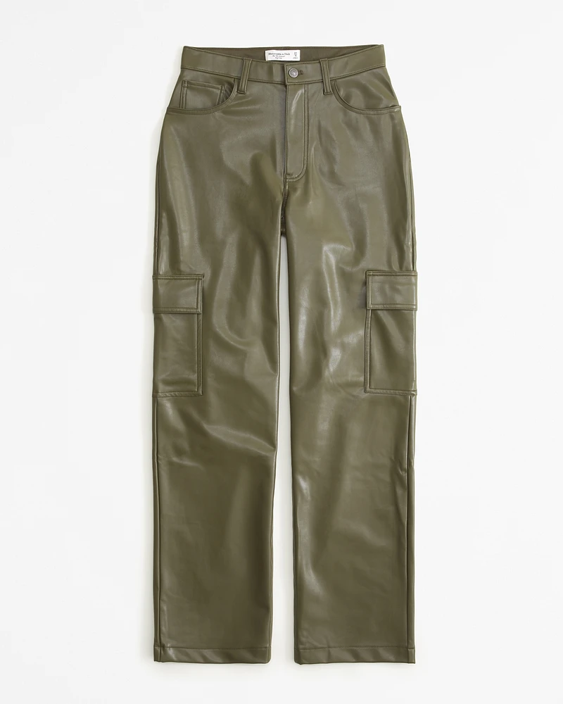 Curve Love Vegan Leather Cargo 90s Relaxed Pant