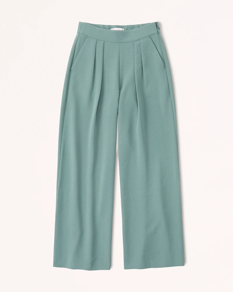 Premium Crepe Tailored Ultra Wide-Leg Pant