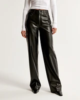 Vegan Leather High Rise Loose Pant