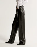 Vegan Leather High Rise Loose Pant