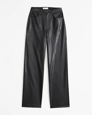 Vegan Leather High Rise Loose Pant