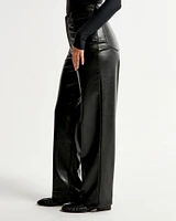 Curve Love Vegan Leather High Rise Loose Pant