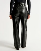 Curve Love Vegan Leather High Rise Loose Pant