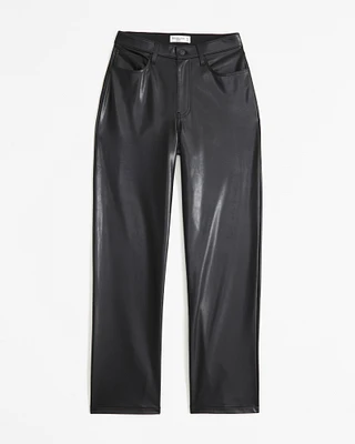 Curve Love Vegan Leather High Rise Loose Pant