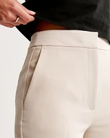 High Rise Cuffed Tailored Straight Pant