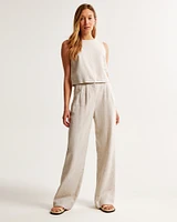 A&F Sloane Tailored Linen-Blend Pant