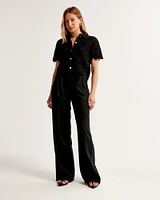 A&F Sloane Tailored Linen-Blend Pant