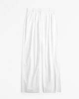Curve Love A&F Sloane Tailored Linen-Blend Pant