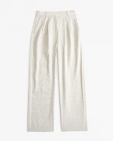 Curve Love A&F Sloane Tailored Linen-Blend Pant