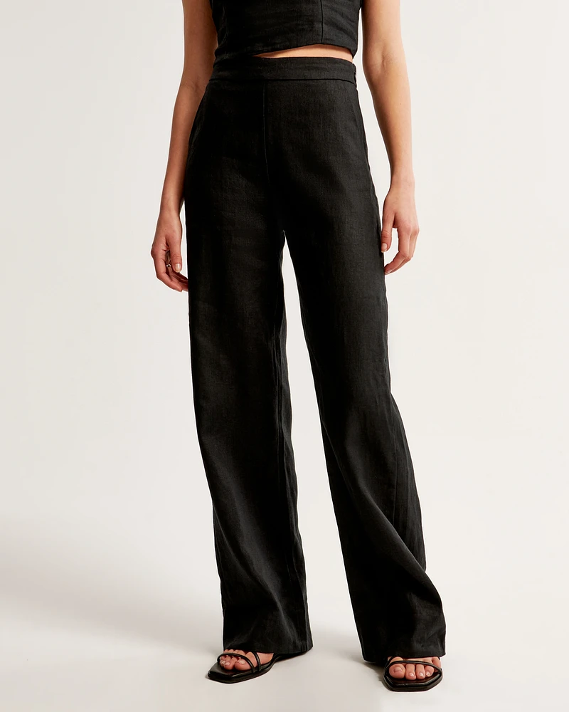 Clean Waist Premium Linen Trouser