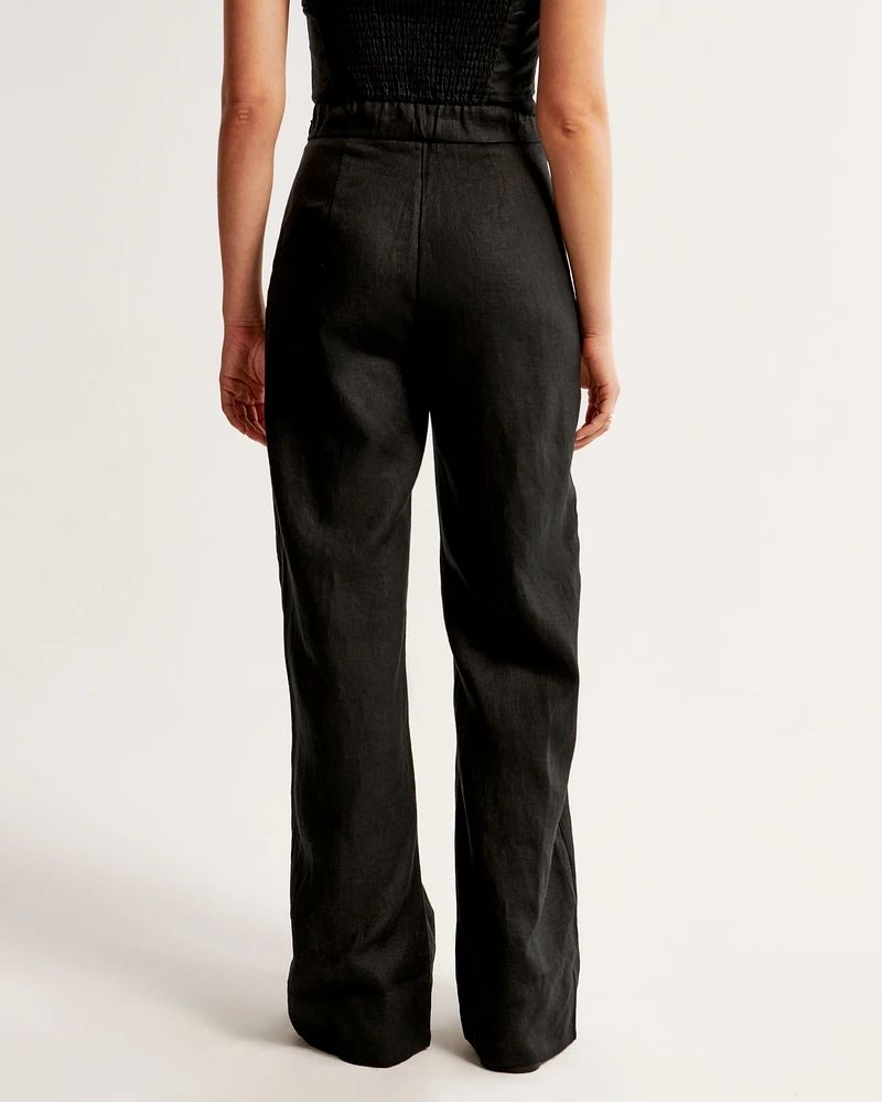 Clean Waist Premium Linen Trouser