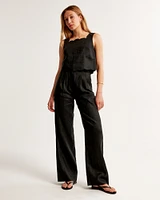 A&F Sloane Tailored Premium Linen Pant