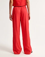 Linen-Blend Pull-On Pant