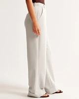 Curve Love Cuffed Hem Tailored Wide Leg Pant