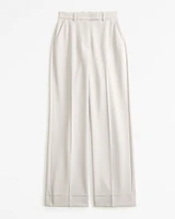 Curve Love Cuffed Hem Tailored Wide Leg Pant