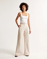 Utility Tailored Wide Leg Pant