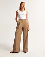 Utility Tailored Wide Leg Pant