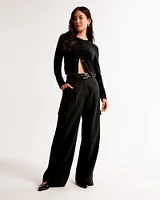 A&F Harper Tailored Wide Leg Cargo Pant