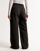 Curve Love A&F Harper Tailored Wide Leg Cargo Pant