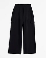 Curve Love A&F Harper Tailored Wide Leg Cargo Pant