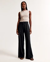 A&F Harper Tailored Linen-Blend Pant