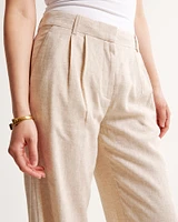 A&F Sloane Low Rise Tailored Linen-Blend Pant