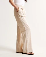 A&F Sloane Low Rise Tailored Linen-Blend Pant