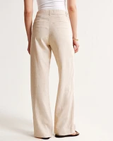 A&F Sloane Low Rise Tailored Linen-Blend Pant