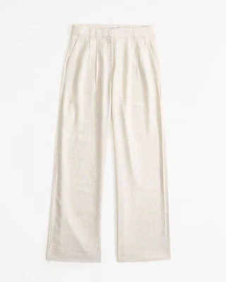 A&F Sloane Low Rise Tailored Linen-Blend Pant