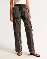 Pull-On Wide Leg Cargo Pant