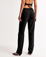 Low Rise Tailored Straight Pant